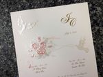 K970 [I-11] Ornate Love Birds & Doves Wedding Invitation