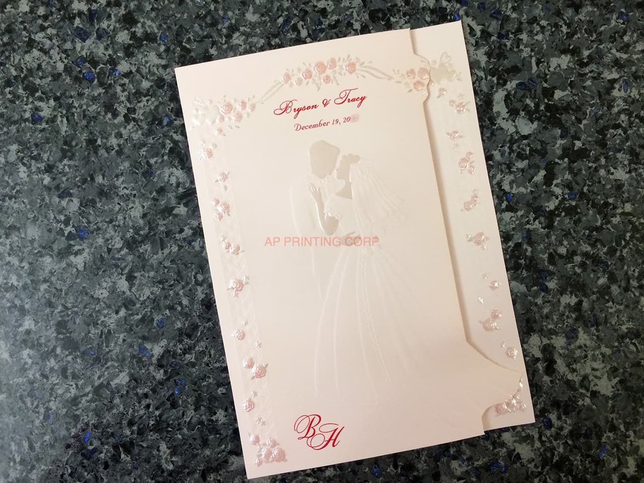 K8257 [I-11] Cherished Union Bride & Groom Wedding Invitation