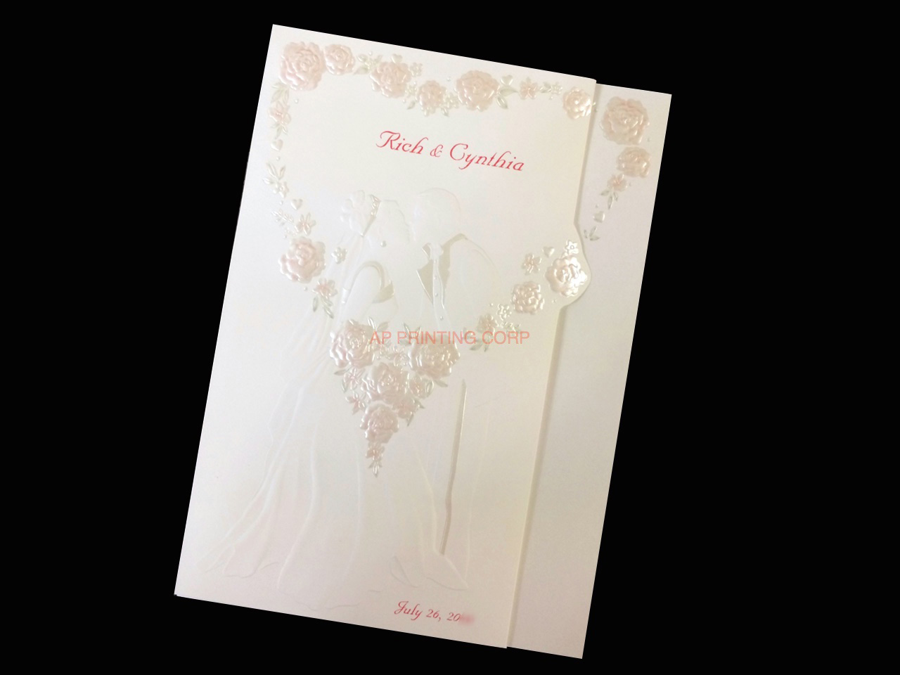 K8401 [I-12] Eternal Bliss Bride & Groom Wedding Invitation