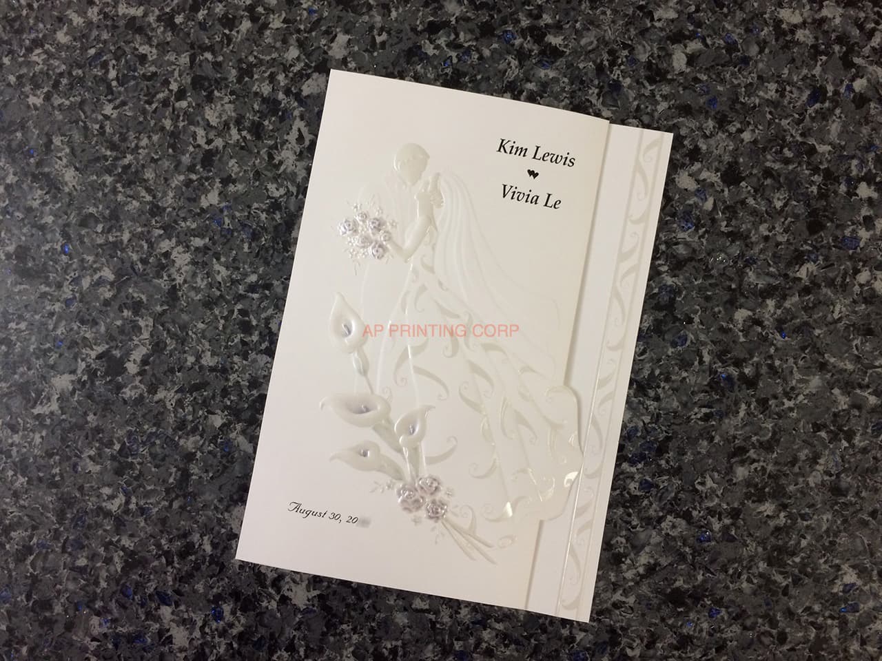 K8754 [I-11] Enchanted Nuptials Bride & Groom Wedding Invitation