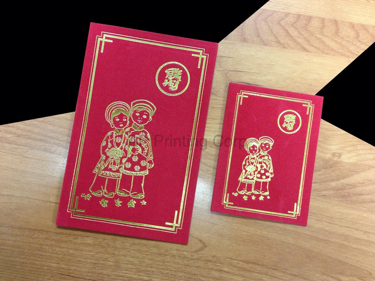 DR2-ND-V [V-L-03] Zen Harmony Bride & Groom Wedding Invitation