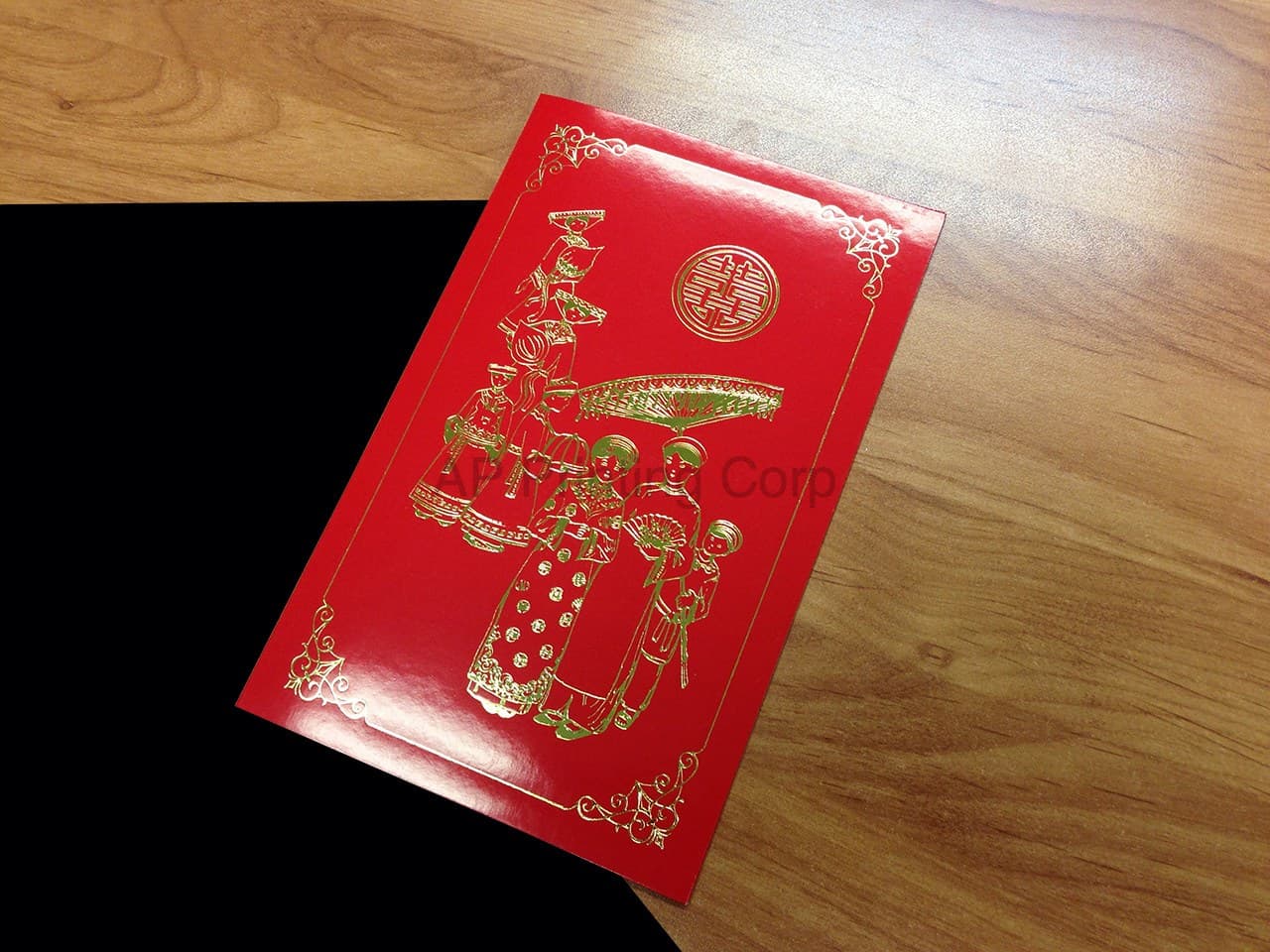 DR1-DB-V [V-L-01] Golden Promise Bride & Groom Wedding Invitation