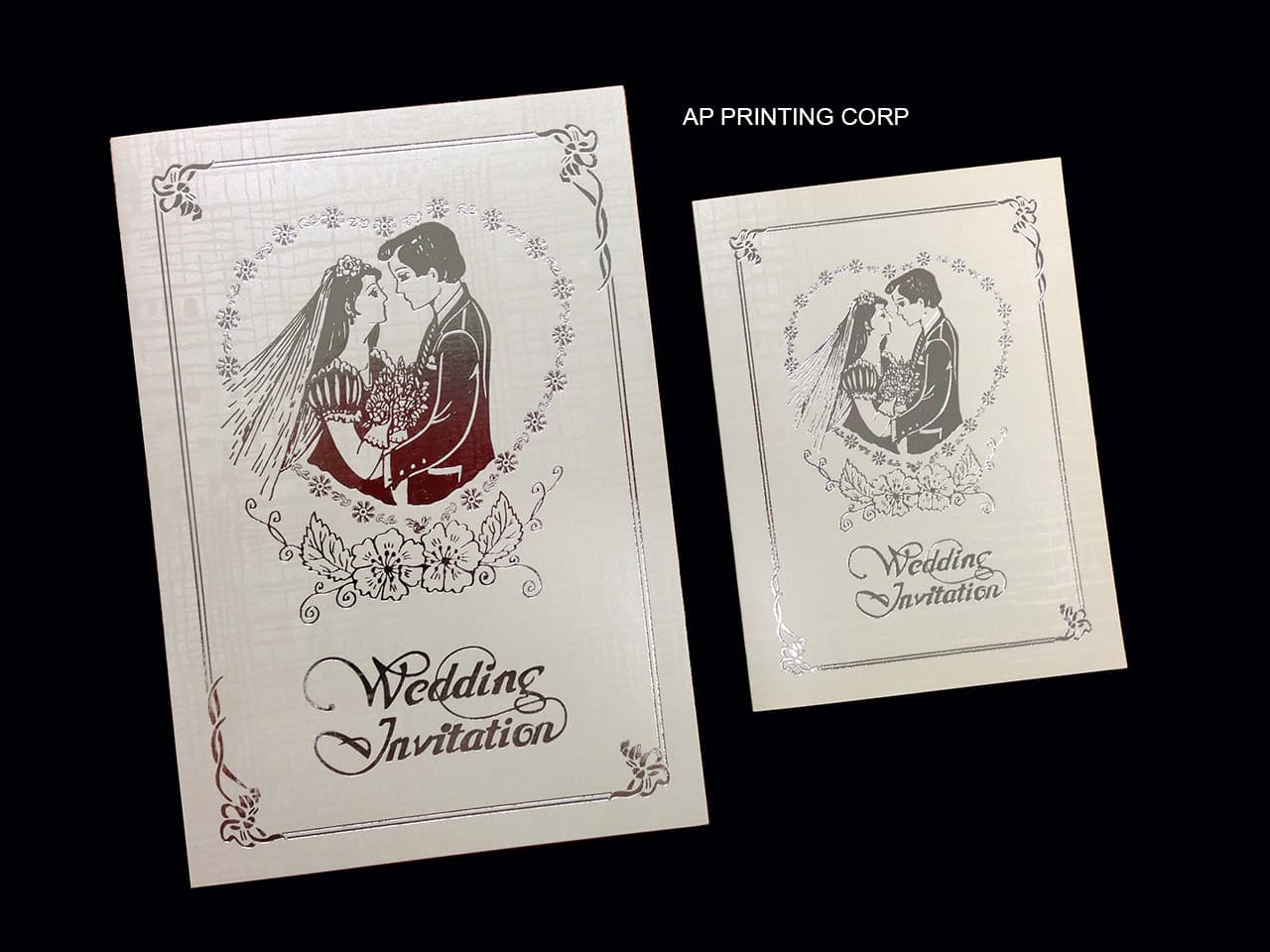 DR9-TT-S [V-L-01] Serenity in Love Bride & Groom Wedding Invitation