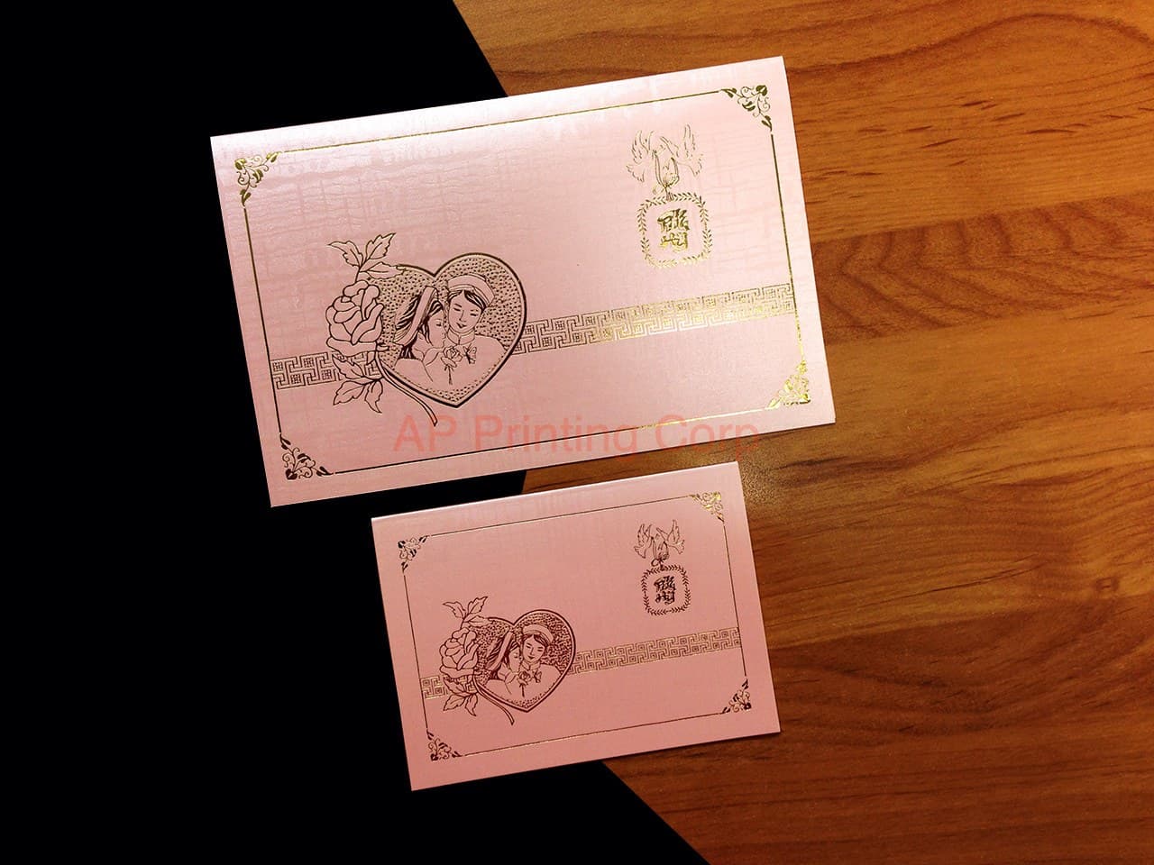 DRBH-HT-V [V-L-01] Sophisticated Bliss Bride & Groom Wedding Invitation