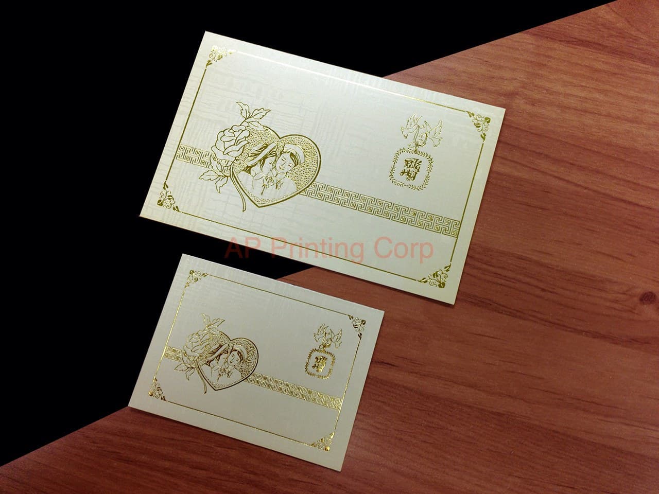 DRBH-VT-V [V-L-01] Ornate Romance Bride & Groom Wedding Invitation