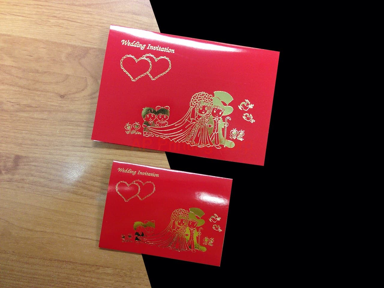 CHINDR-DB-V [V-L-01] Forever Yours Bride & Groom Wedding Invitation