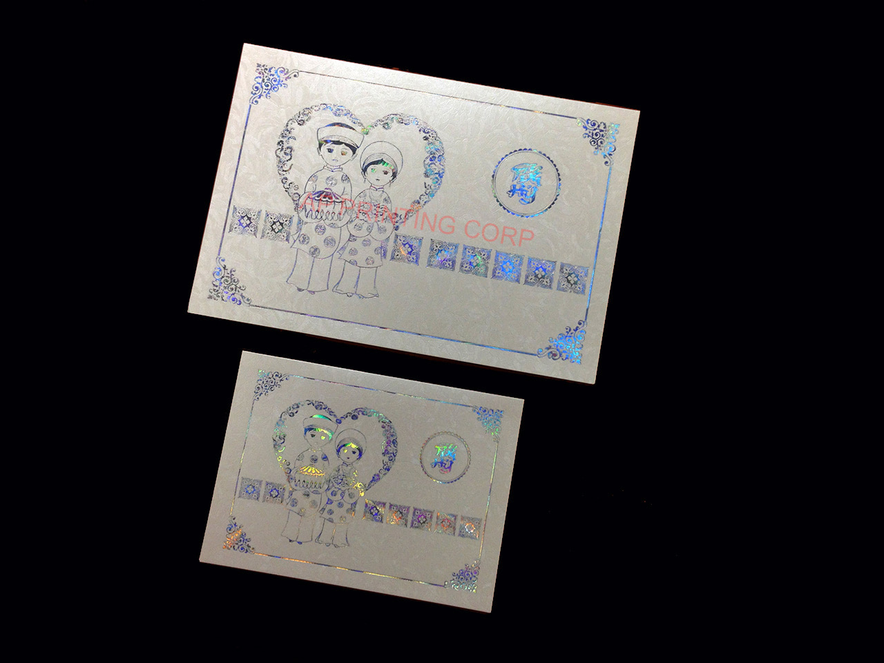 DR8-TBC-RF [V-L-02] Enchanted Affection Bride & Groom Wedding Invitation