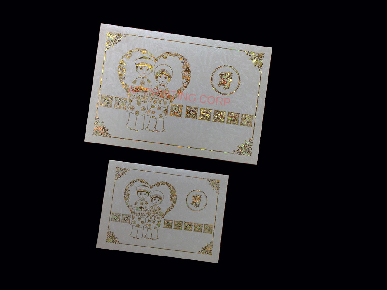 DR8-TBC-V2 [V-L-02] Divine Harmony Bride & Groom Wedding Invitation