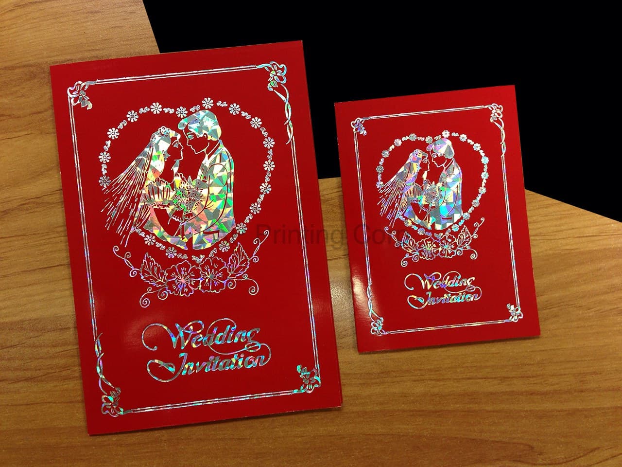 DR9-DB-RF [V-L-02] Sophisticated Love Bride & Groom Wedding Invitation