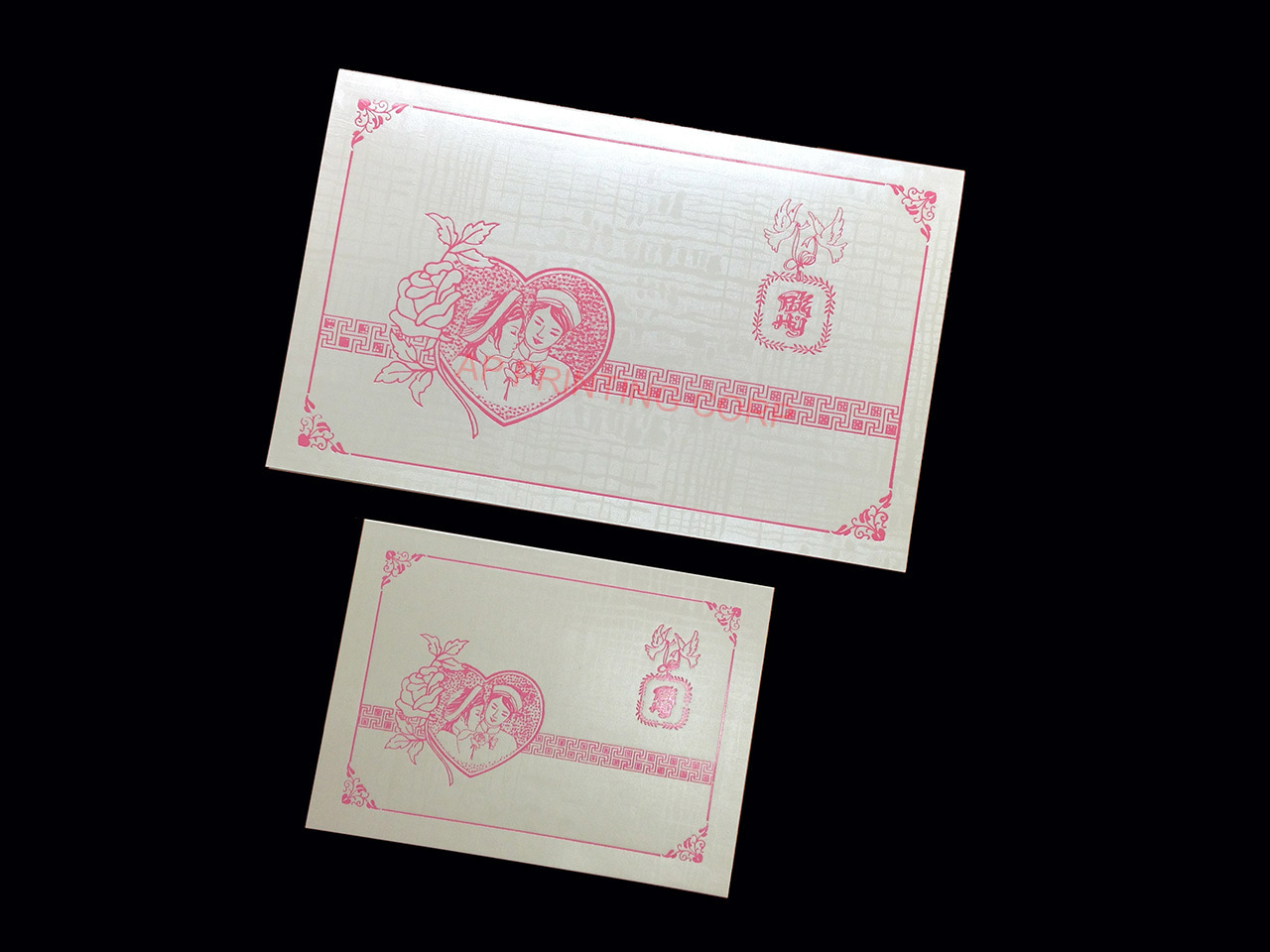 DRBH-TT-H [V-L-02] Forever in Bloom Bride & Groom Wedding Invitation