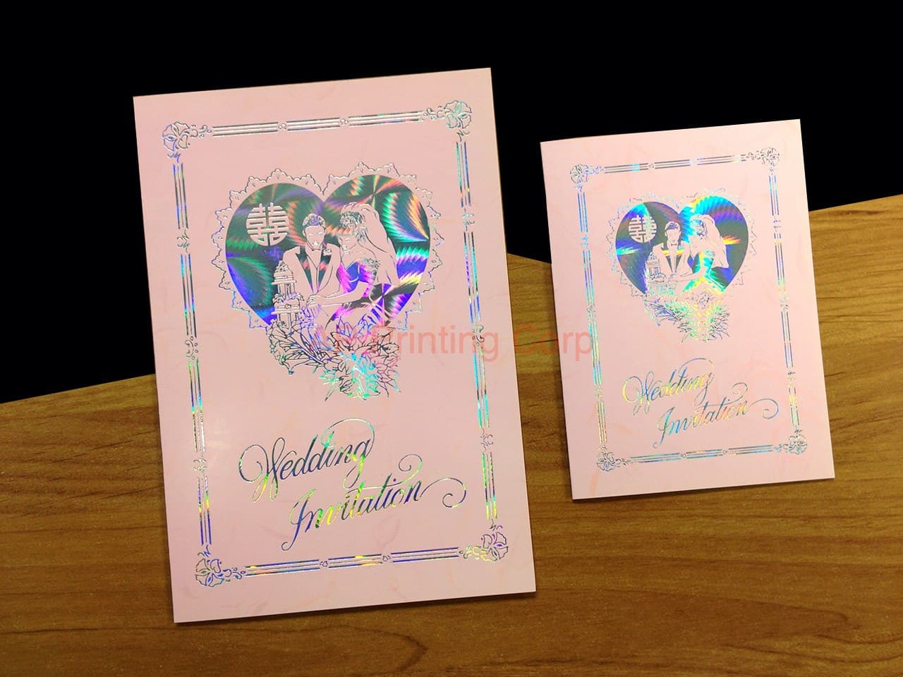 DRCB-RPL2-RF [V-L-02] Blissful Bonds Bride & Groom Wedding Invitation