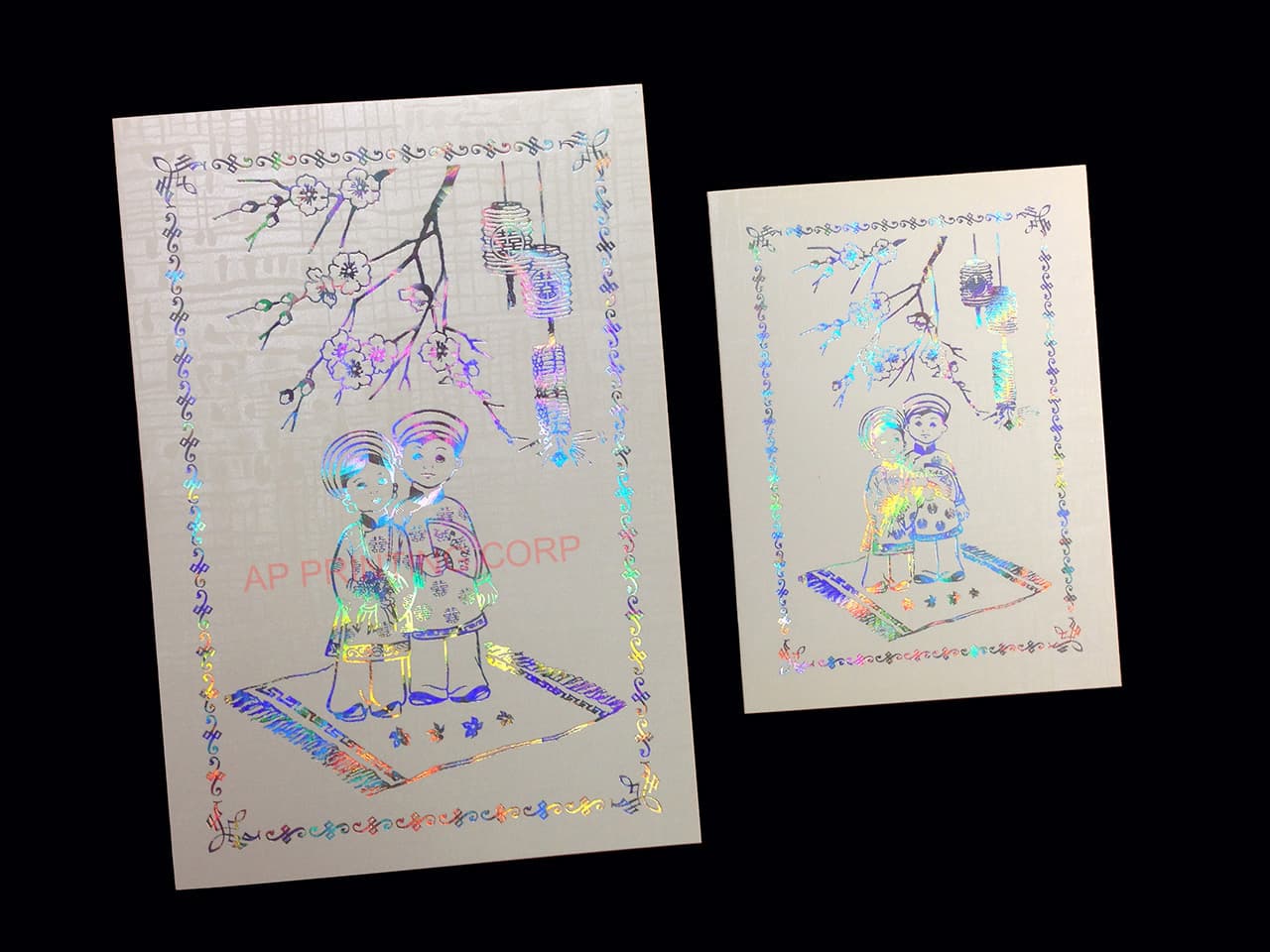 DRCM-TT-RF [V-L-02] Regal Floral Symphony Bride & Groom Wedding Invitation