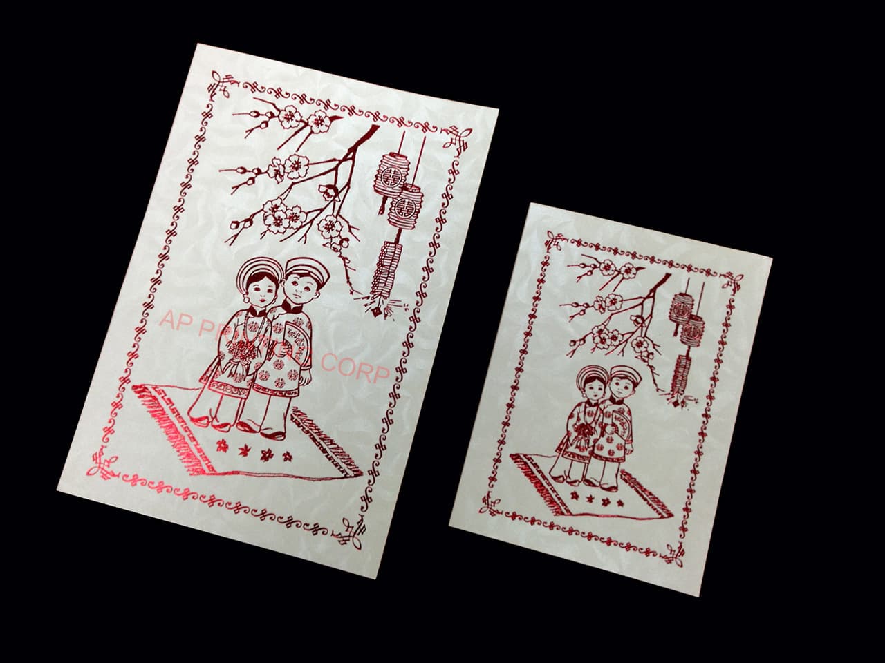 DRCM-TVS2-D [V-L-02] Floral Majesty Bride & Groom Wedding Invitation