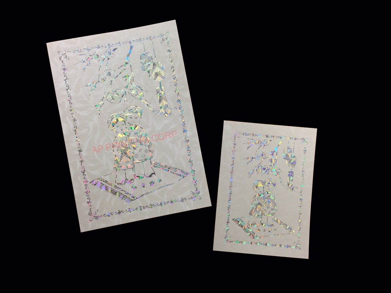 DRCM-TVS2-RF [V-L-02] Ornate Floral Radiance Bride & Groom Wedding Invitation