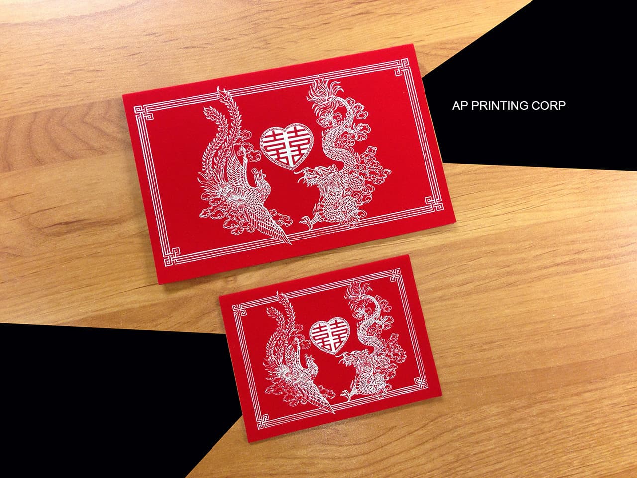 RP1-ND-S [V-L-03] Imperial Elegance Dragon & Phoenix Wedding Invitation