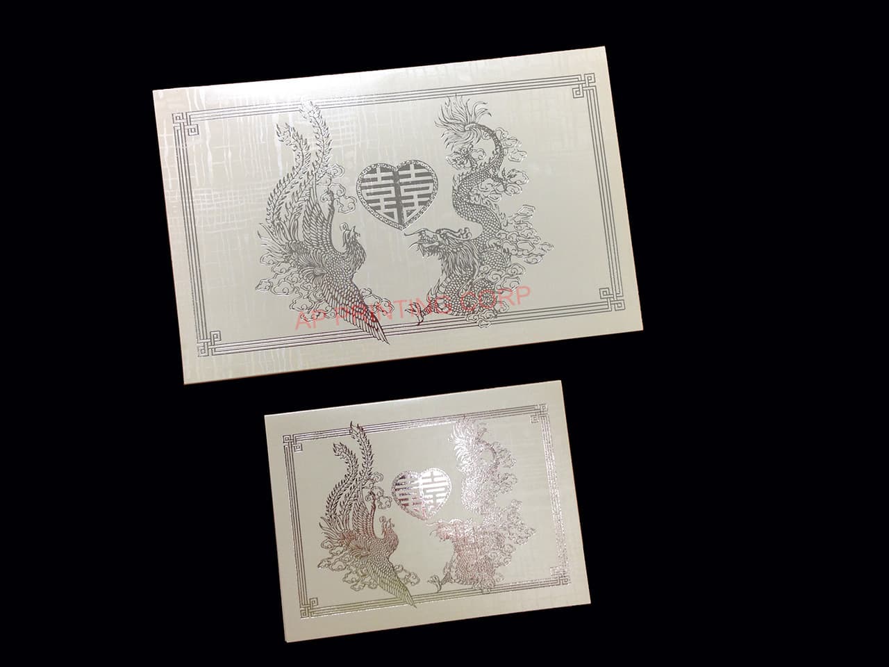 RP1-TT-S [V-L-01] Eternal Grace Dragon & Phoenix Wedding Invitation