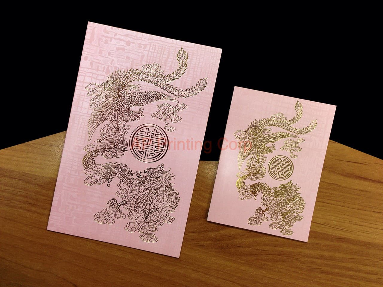 RP2-HT-V [V-L-01] Harmony of the Orient Dragon & Phoenix Wedding Invitation