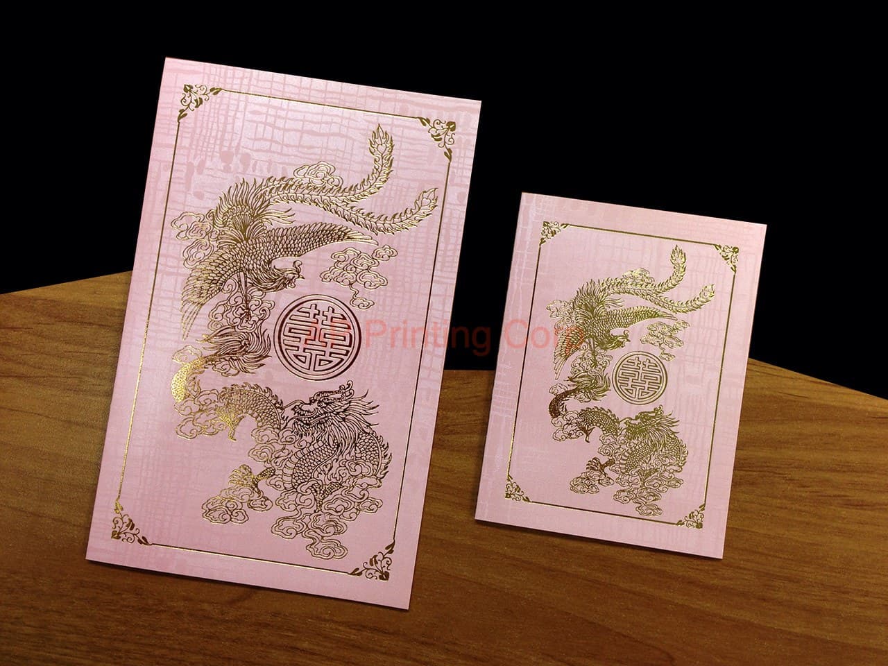 RP2-HT-V-B [V-L-01] Celestial Dragons & Phoenix Wedding Invitation