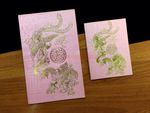 RP2-HTD-V [V-L-01] Moonlit Dragon & Phoenix Dance Wedding Invitation
