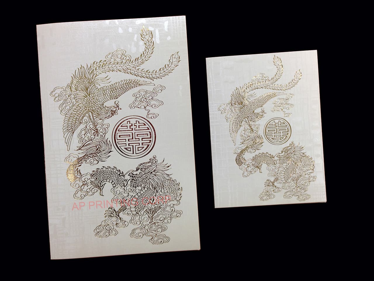 RP2-TT-V [V-L-01] Dragon & Phoenix Elegance Wedding Invitation