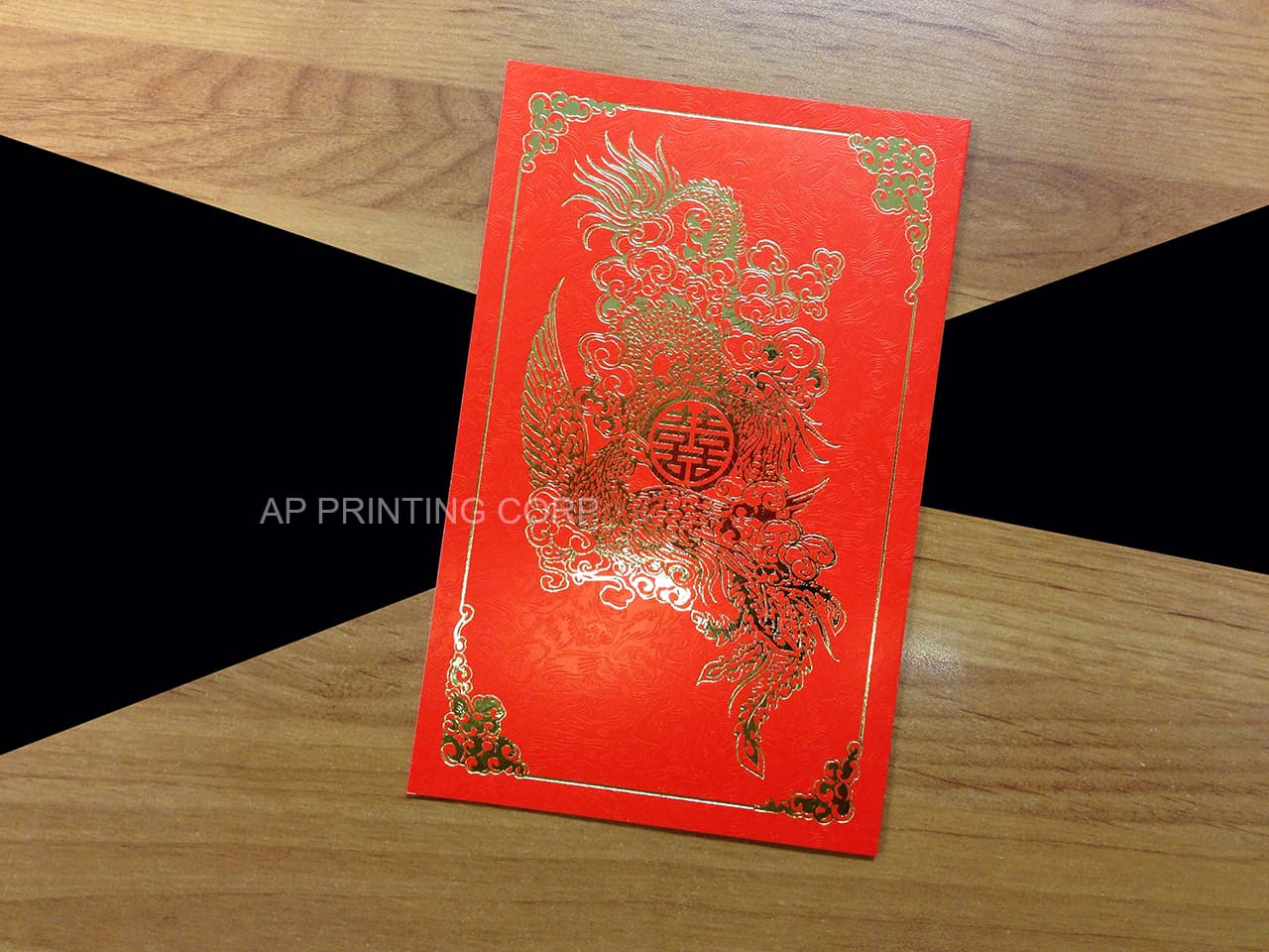 RP3-DC-V [V-L-01] Elegant Legends Dragon & Phoenix Wedding Invitation