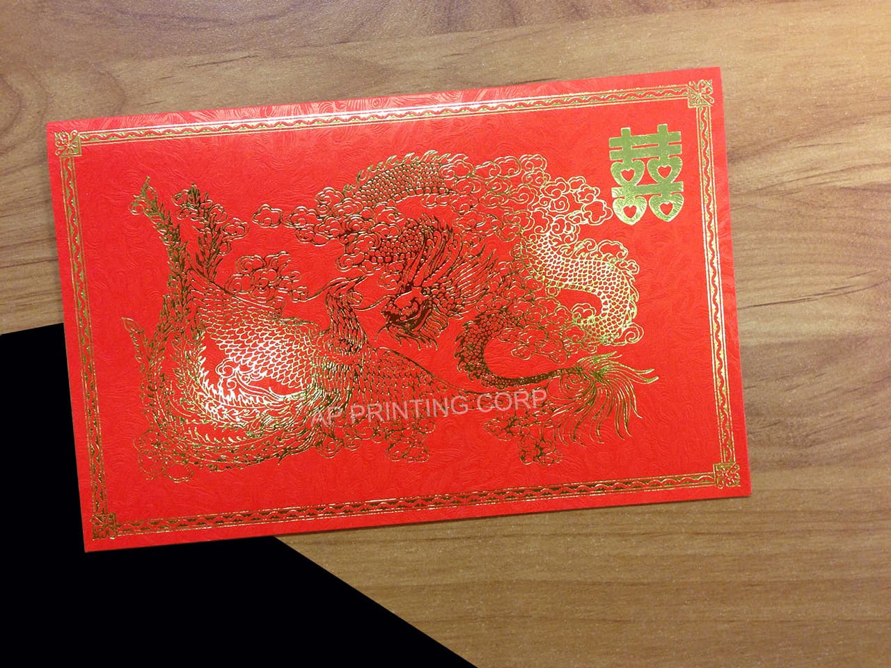 RP5-DC-V [V-L-01] Legends Unveiled Dragon & Phoenix Wedding Invitation
