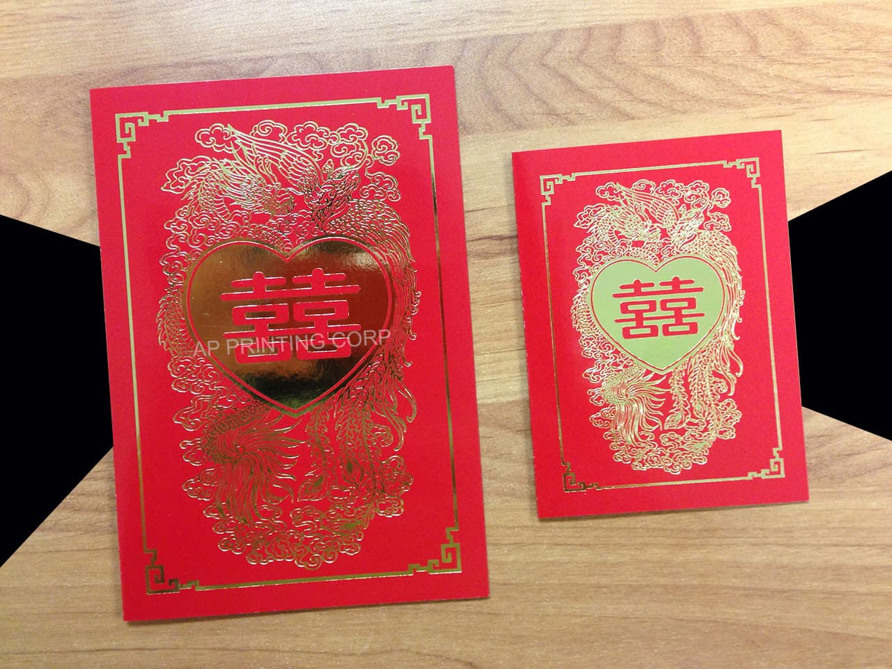 RP6-DB-V [V-L-01] Harmony in Flight Dragon & Phoenix Wedding Invitatio