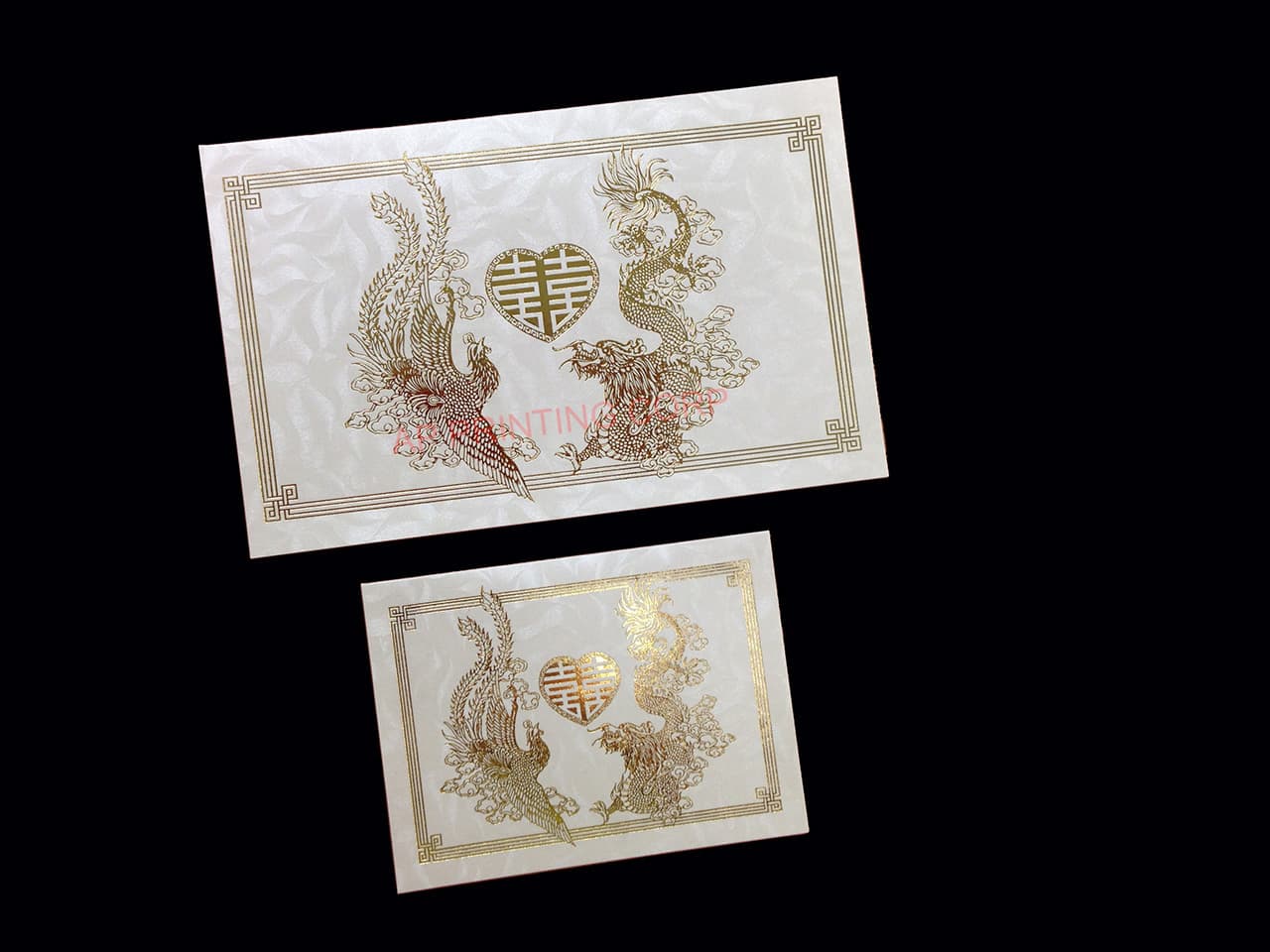RP1-TVS2-V [V-L-02] Opulent Myth Dragon & Phoenix Wedding Invitation