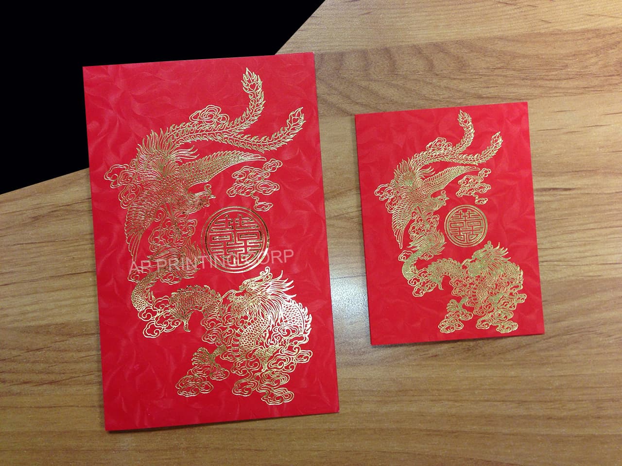 RP2-DVS2-V [V-L-02] Whispers of the Orient Dragon & Phoenix Wedding Invitation