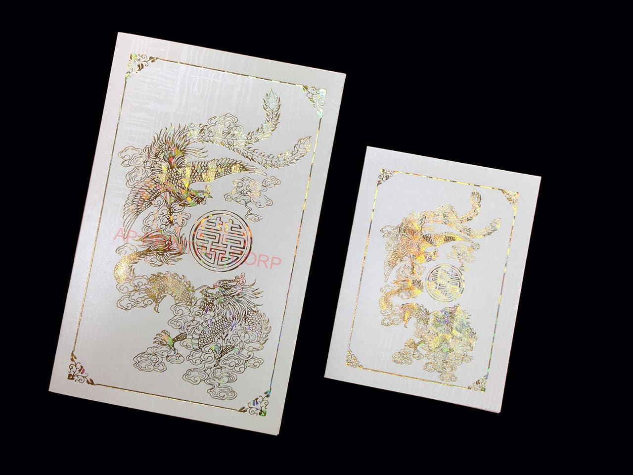 RP2-TT-V2-B [V-L-02] Eternal Dance Dragon & Phoenix Wedding Invitation