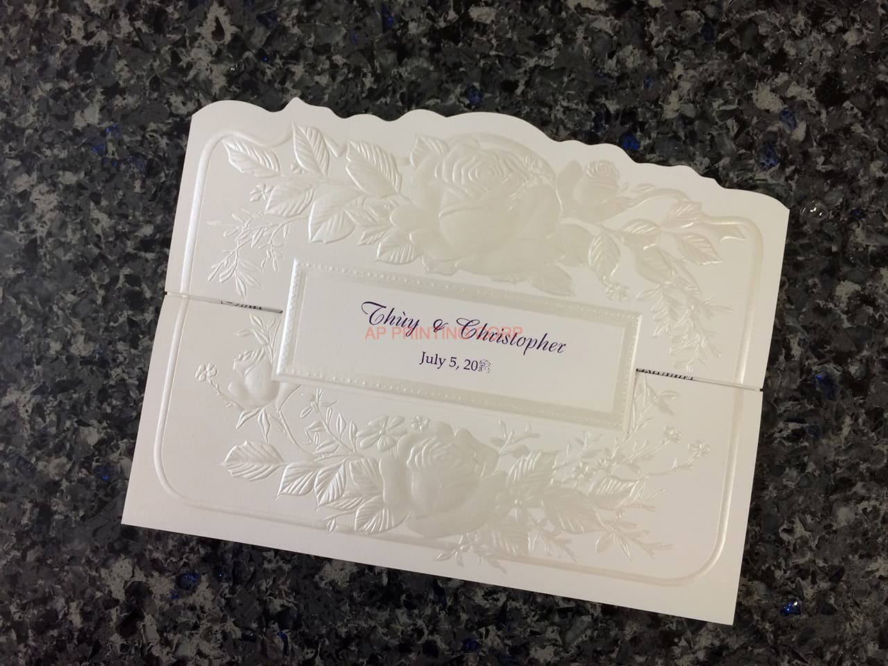 K1618 [I-11] Timeless Elegance Flowers Wedding Invitation