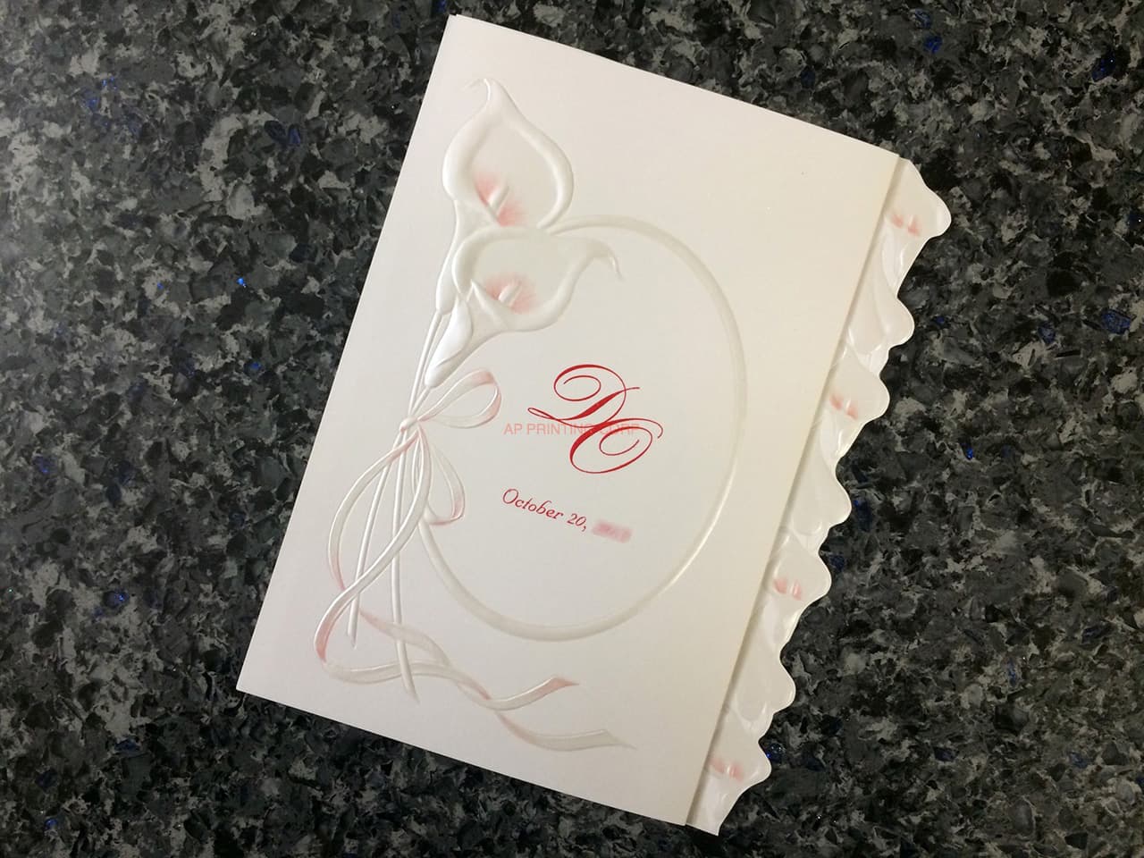 ART-08250 [I-10] Delicate Elegance Flowers Wedding Invitation