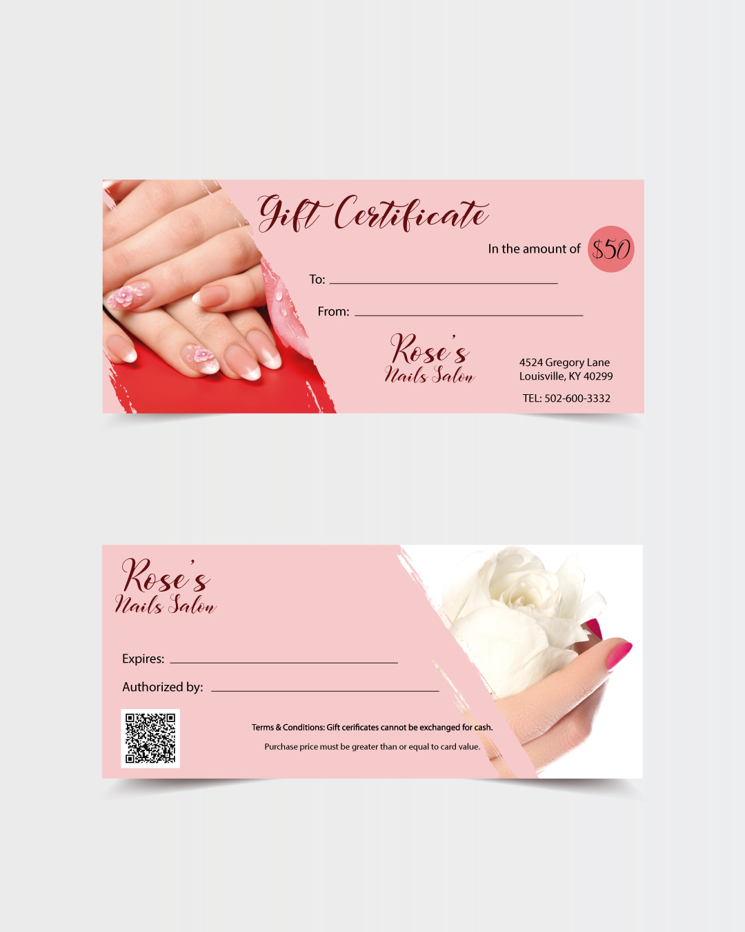 Pink Passion Brush Nails & Spa Gift Certificate