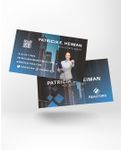 Building Blue Background Business Cards