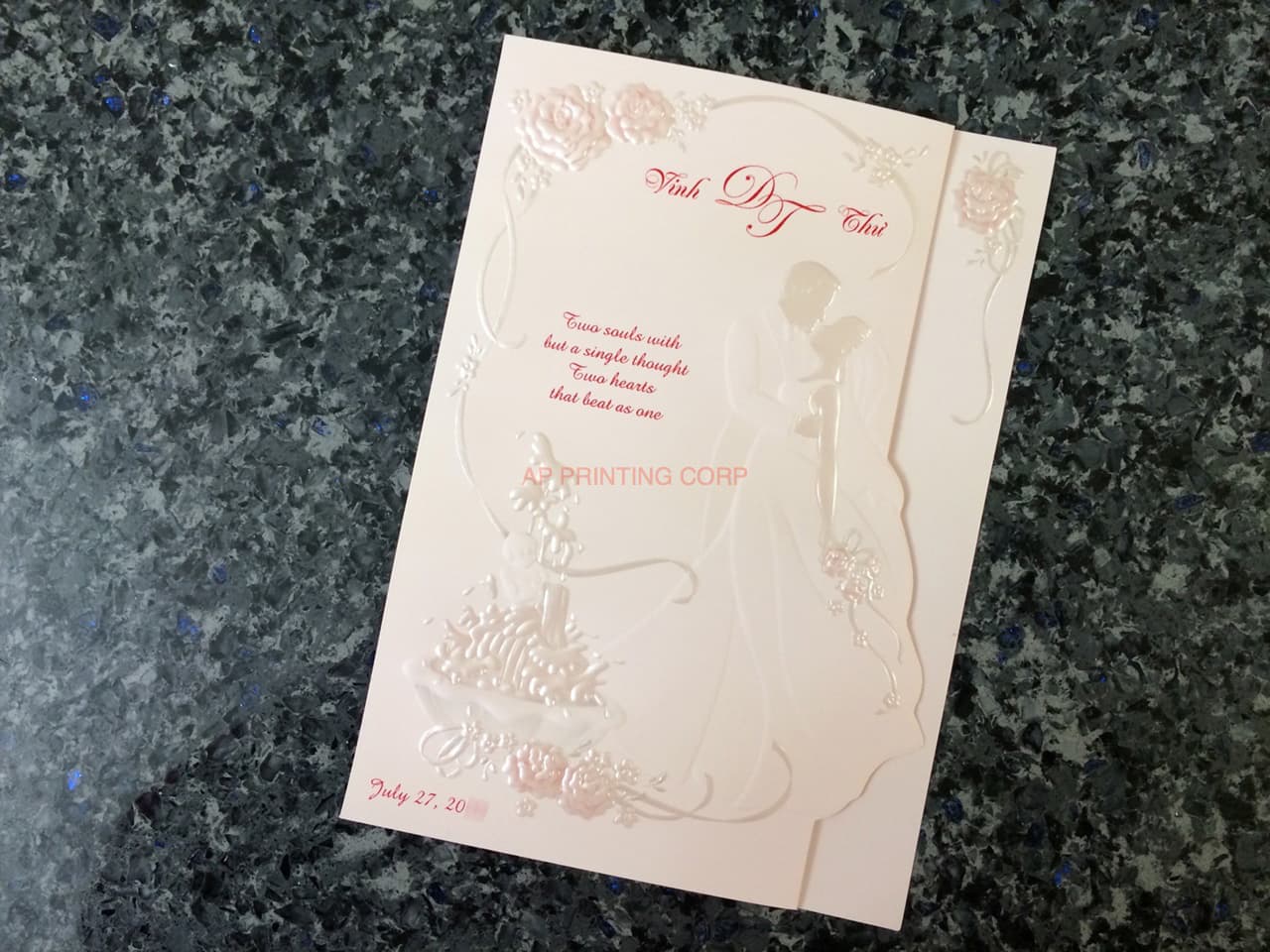 K8707 [I-11] Serenade of Love Bride & Groom Wedding Invitation