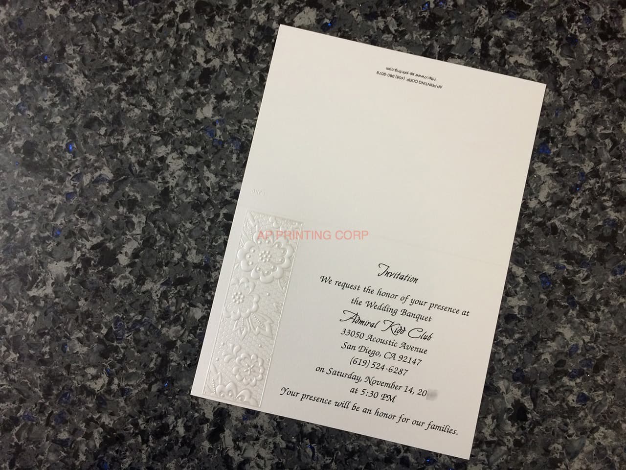 K8071 [I-10] Flowers Symphony Wedding Invitation