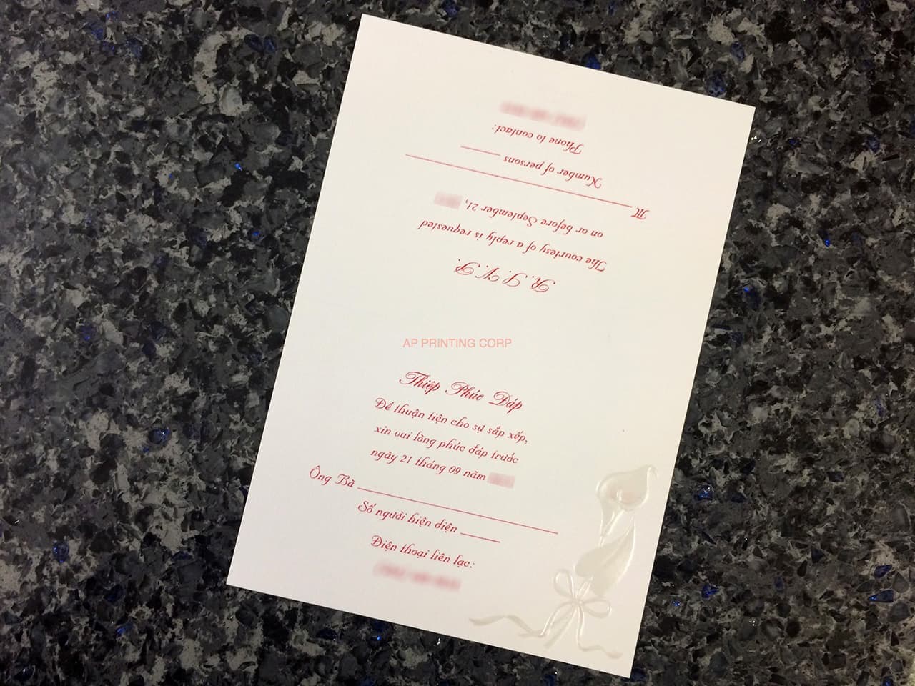 ART-08250 [I-10] Delicate Elegance Flowers Wedding Invitation