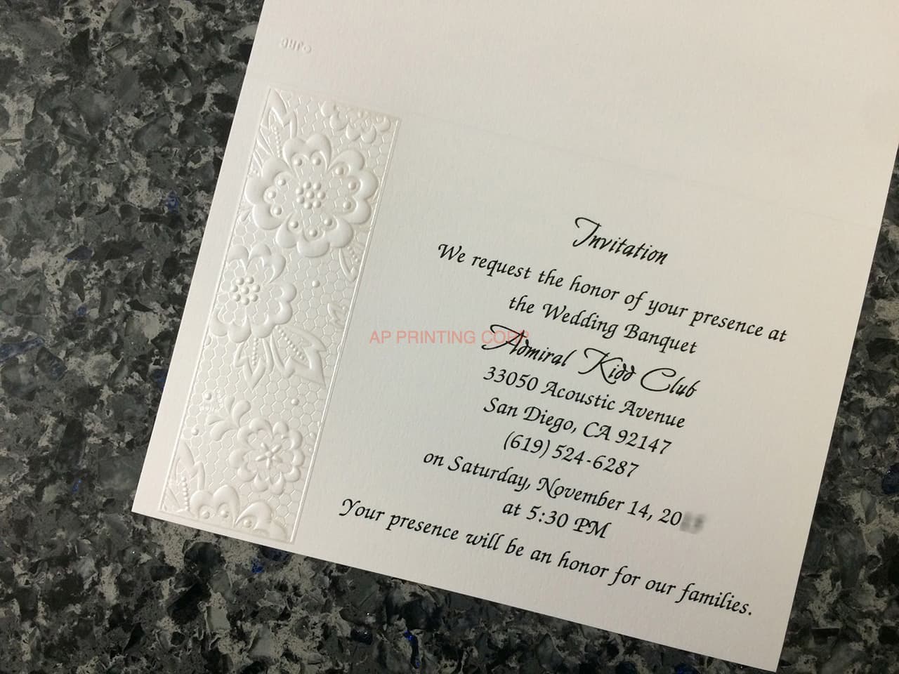 K8071 [I-10] Flowers Symphony Wedding Invitation