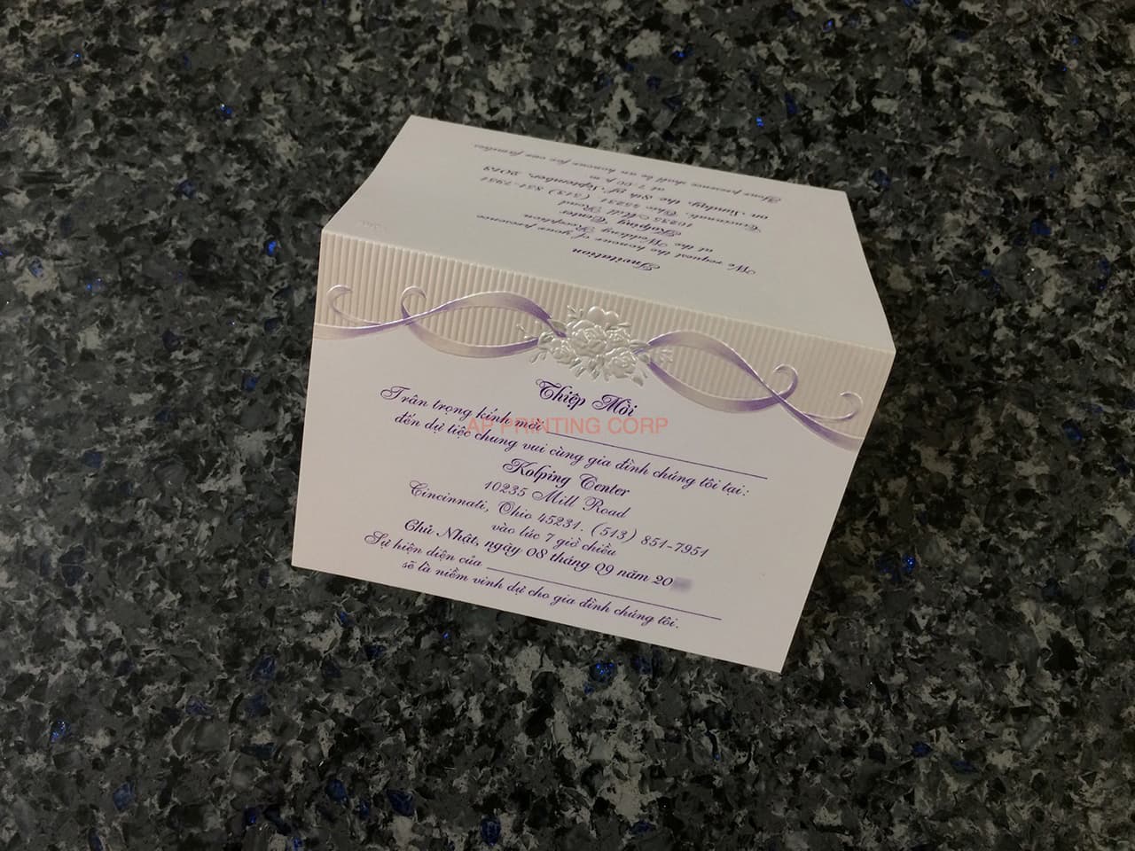 K8358 [I-12] Lavender Love Flowers Wedding Invitation