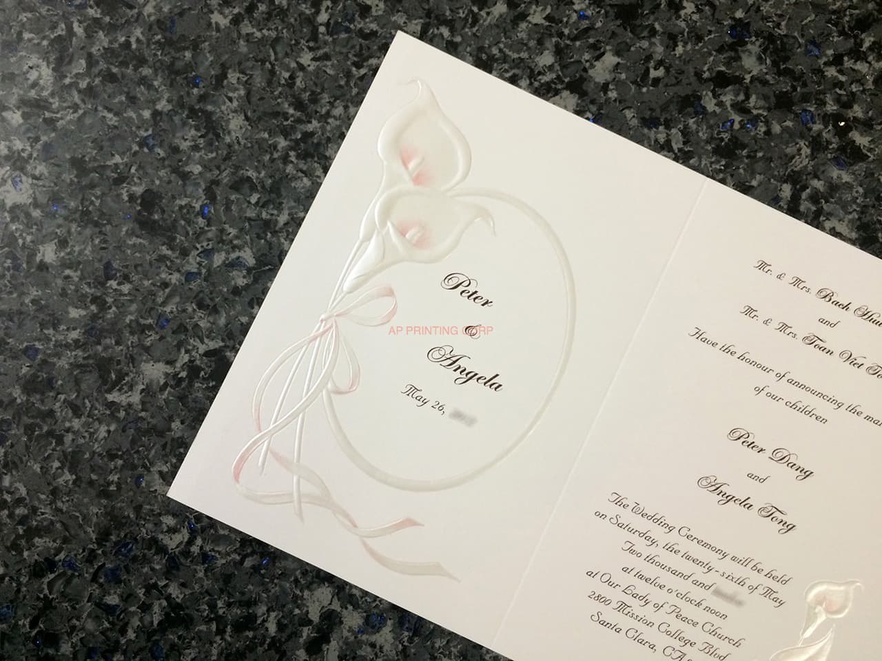 ART-08250 [I-10] Delicate Elegance Flowers Wedding Invitation