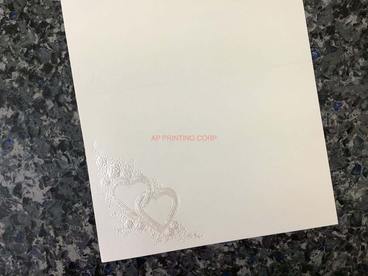 K4451 [I-10] Subtle Romance Hearts Wedding Invitation