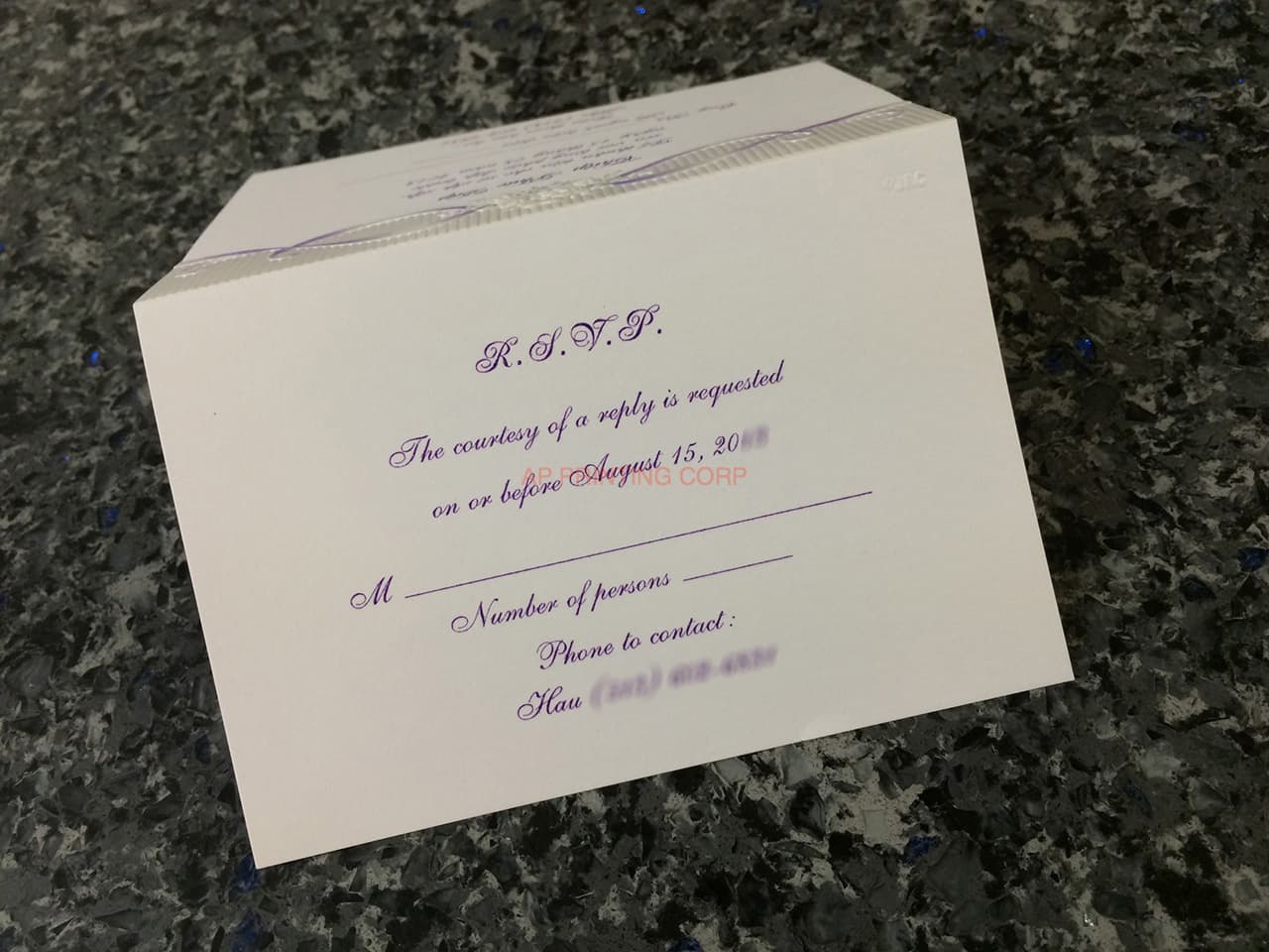 K8358 [I-12] Lavender Love Flowers Wedding Invitation