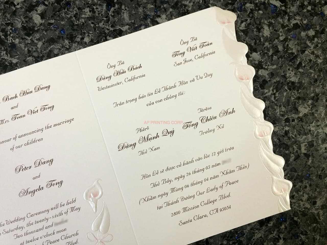 ART-08250 [I-10] Delicate Elegance Flowers Wedding Invitation