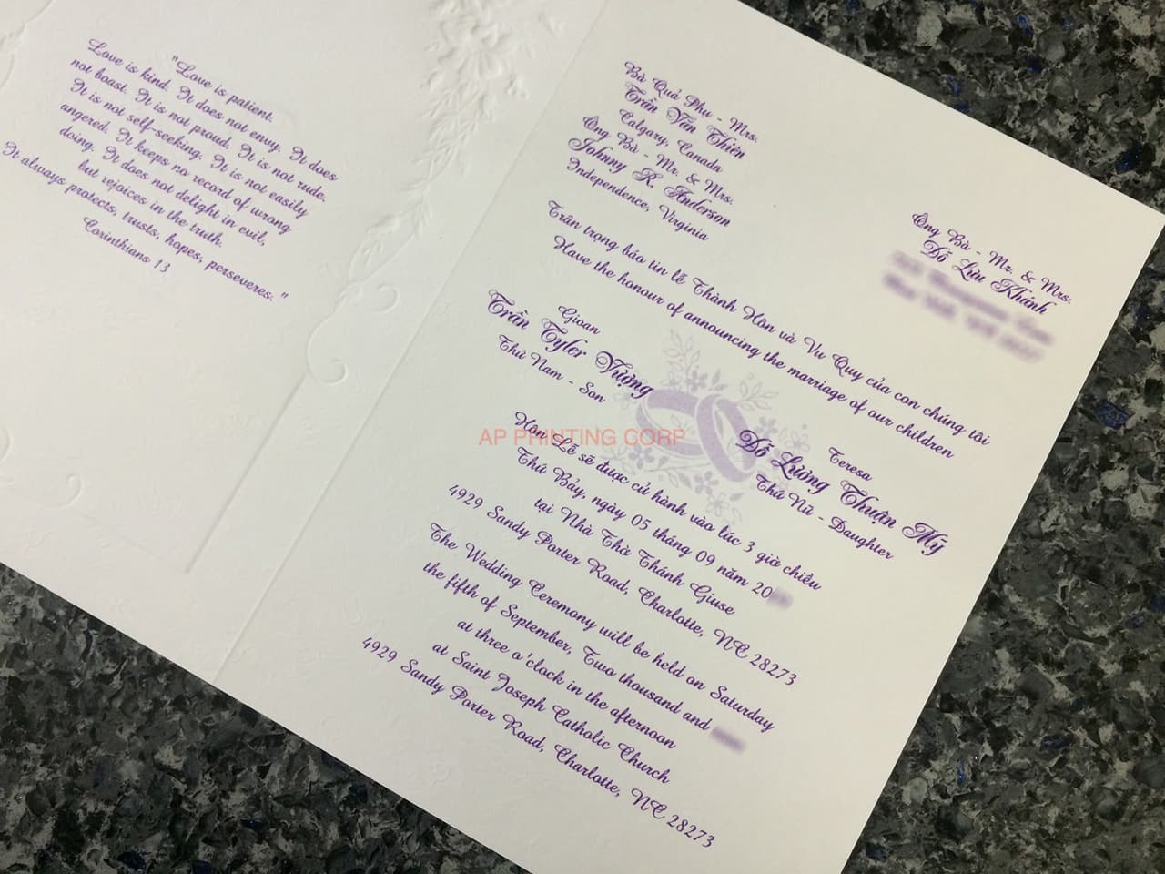 K9995 [I-10] Botanical Elegance Flowers Wedding Invitation