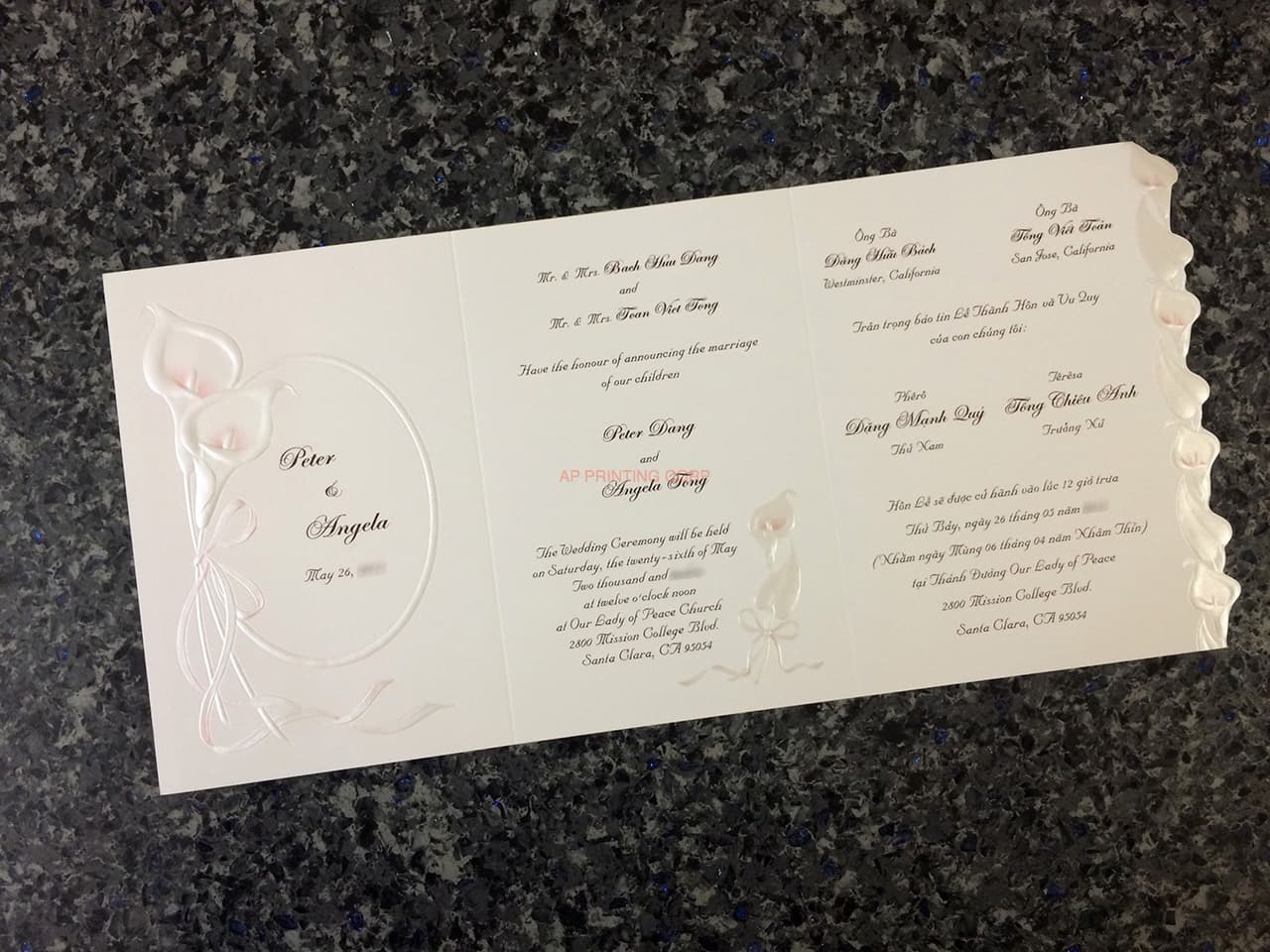 ART-08250 [I-10] Delicate Elegance Flowers Wedding Invitation