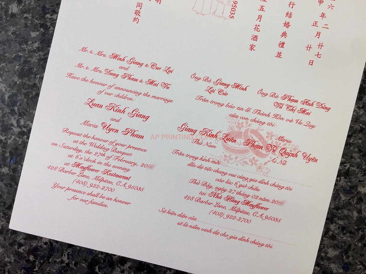 K970 [I-11] Ornate Love Birds & Doves Wedding Invitation