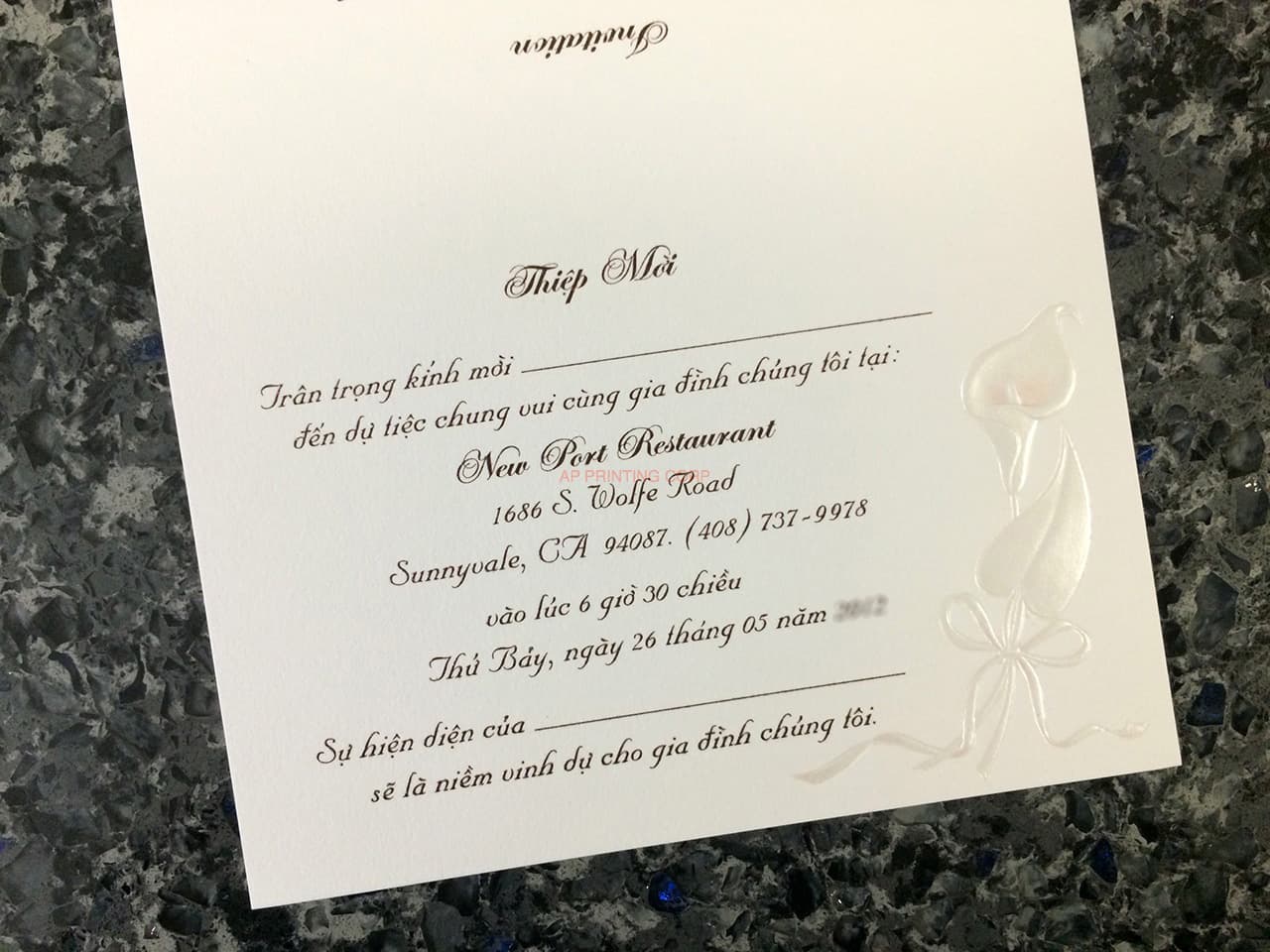 ART-08250 [I-10] Delicate Elegance Flowers Wedding Invitation