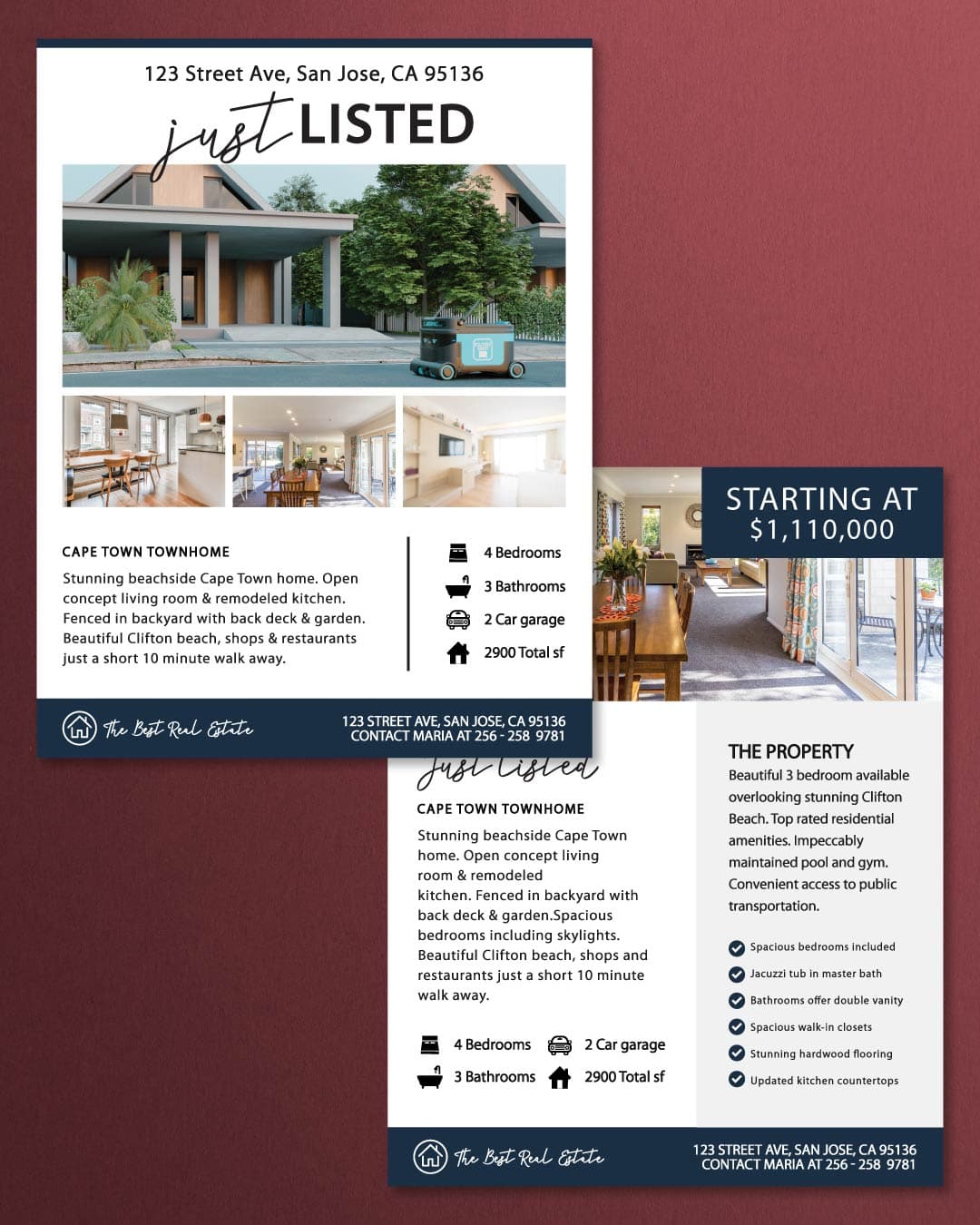 Dark Blue with Photos Flyer