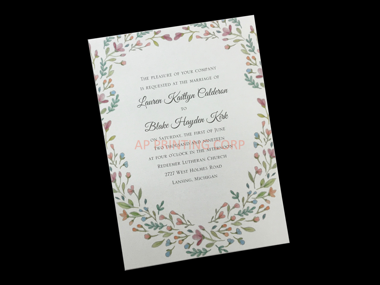 Colorful Posies Flowers [CC-45] Elegant Wedding Invitation