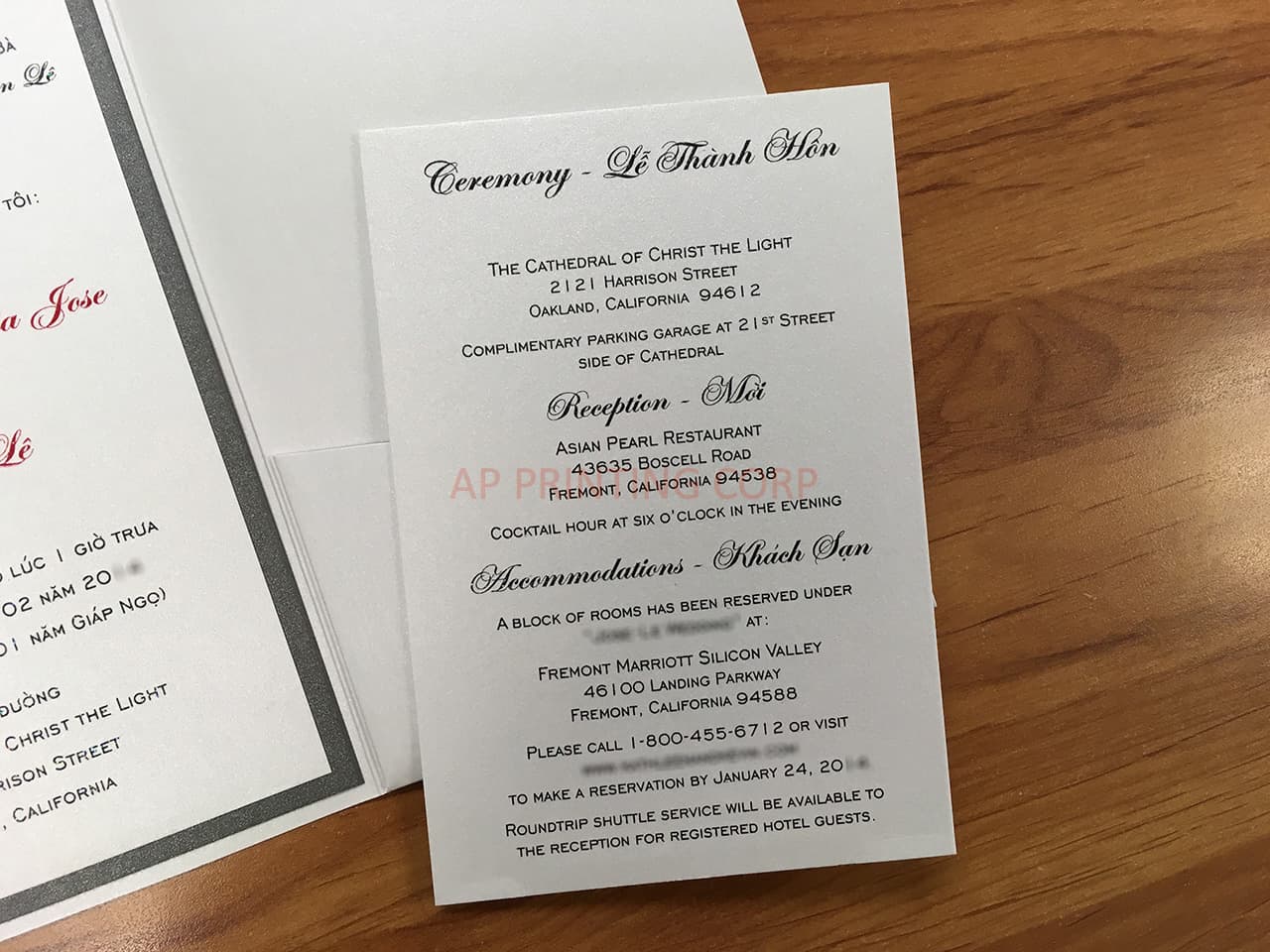 PAL-BL-57-MMM Crystal, Ionised, Crystal Pocket & Folder Invitation